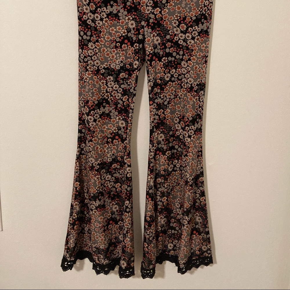 Floral Velvet Bellbottoms